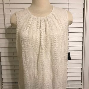 🆕⭐️ GITED Liz Claiborne White Lace  Blouse